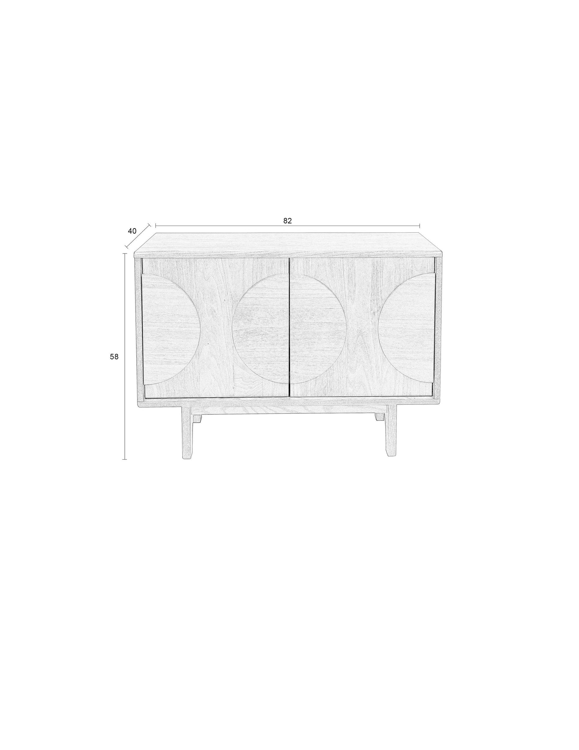 Zuiver Groove Natural Oak Wood Sideboard | 2 Doors